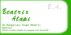 beatrix alapi business card